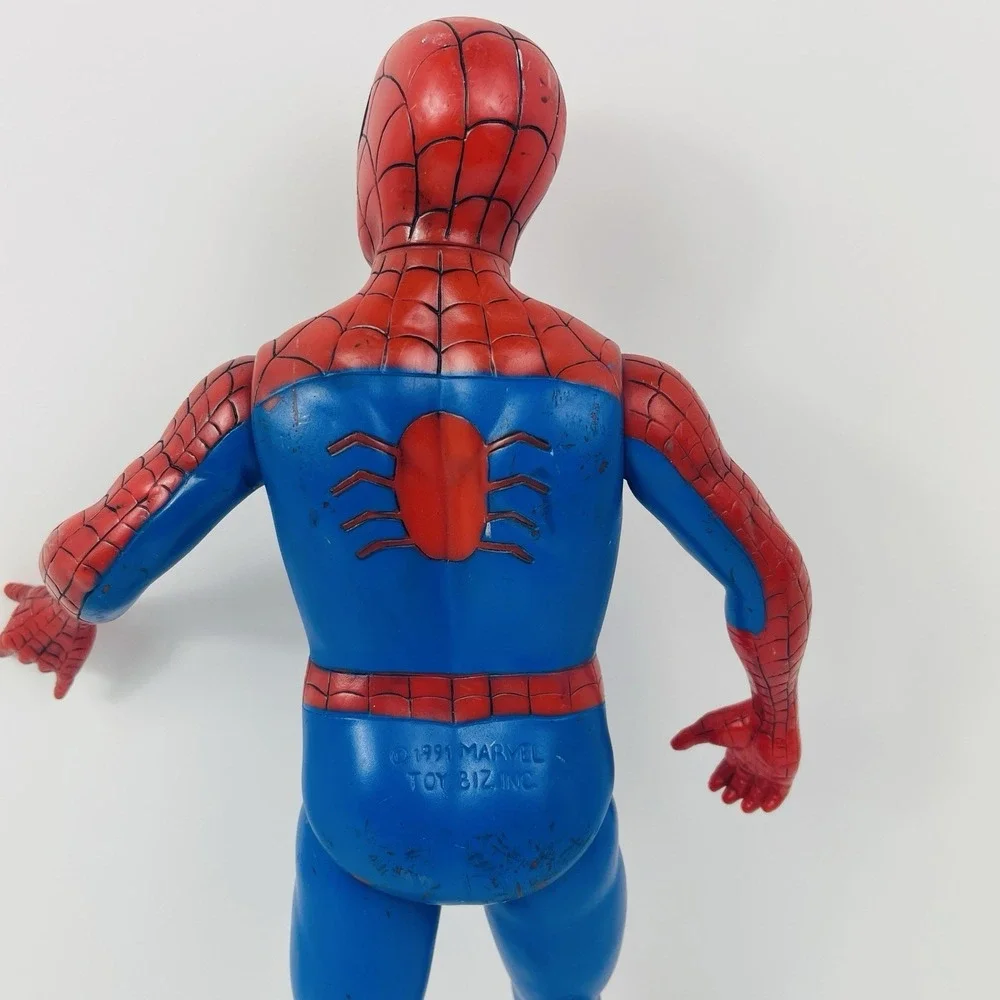 Vintage Spider Man Action Figure 1991 Marvel Toy Biz Inc 14 inch Mexico